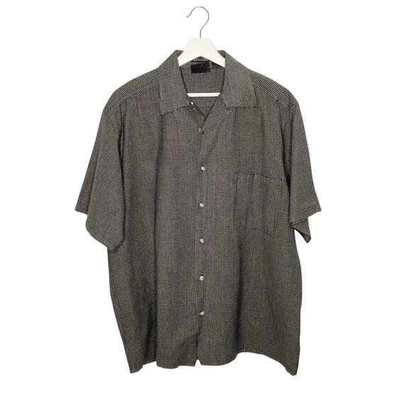 Dickies Brown Plaid Short Sleeve Casual Button Down Shirt XL - Picture 1 of 6
